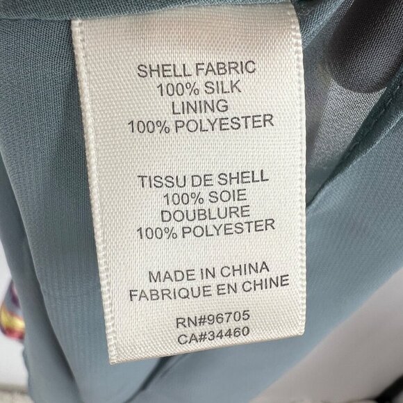 Rebecca Taylor 100% silk Short sleeve, mock, floral motif, baroque print, floral - Picture 9 of 15